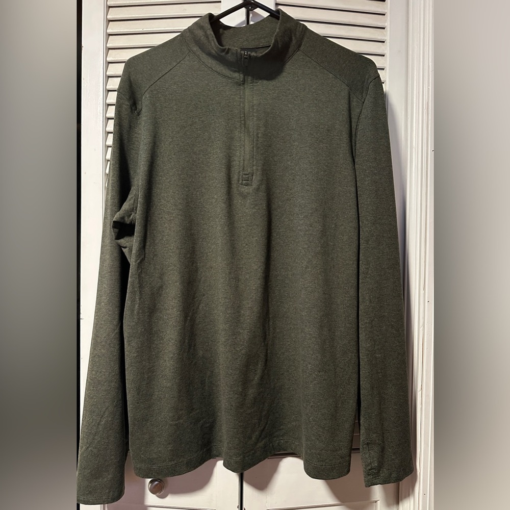 Kyodan Green Long Sleeve 1/4 Zip Shirt Large